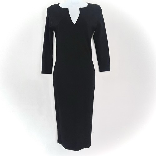 Abito midi baukjen nero jersey - abito,