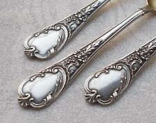 Raro Set 6 da Ghiaccio Piatto Dolce Cucchiaio IN Stile Rococò 800er Silber Usato