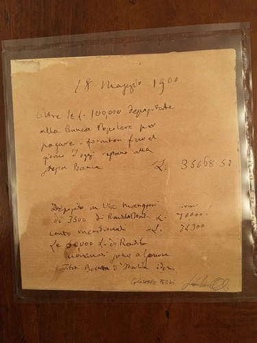 Bigliettino autografo - , di