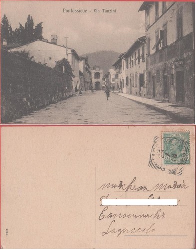 Cartolina pontassieve via - pontassieve.,