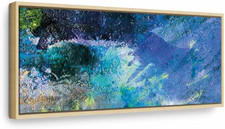 - Quadro Con Cornice Nera Su Tela Astratto 90X30 Cm 1 Pezzo - Quadri Con Cornici