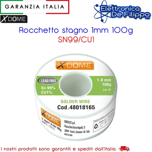 Rocchetto stagno 100gr 1mm - rocchetto, d.1mm