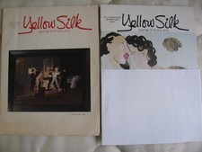 Set of 2 Yellow Silk Magazine