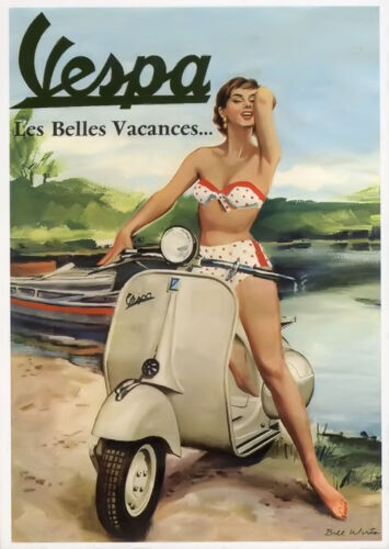 Poster vespa scooter - scooter, anni