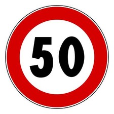 Segnale limite di velocità 50