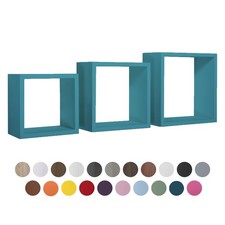 MENSOLE A CUBO DA PARETE SET