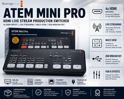 Blackmagic atem mini - atem, pro