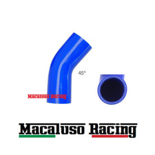 Gomito MANICOTTO siliconico 4 strati  Curva in silicone 45° gradi 30mm BLU