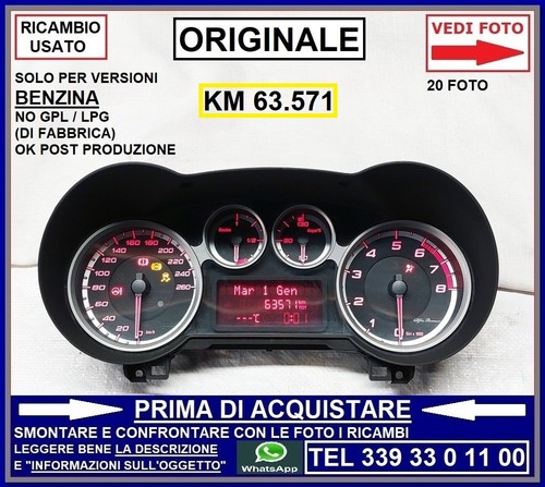 Quadro strumenti conta alfa - strumenti, km