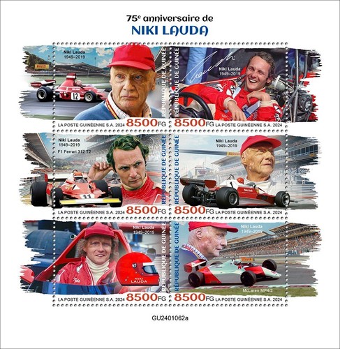 Francobolli niki lauda - francobolli, 75°