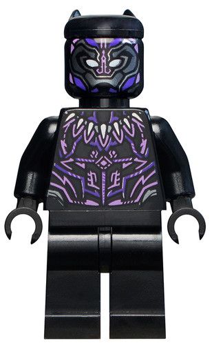 Minifigure black phanter - black,