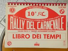 10° RALLY DEL CARNEVALE  1991  Libro dei tempi  (Classifiche)