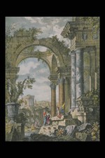 401081 Stampa fotografica A4 incisione senza titolo Giovanni Paolo Pannini