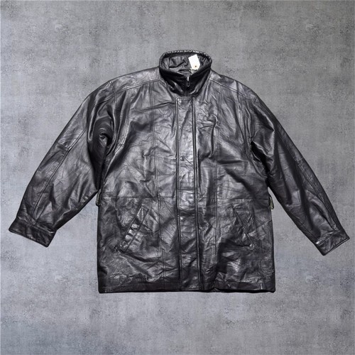 Giacca pelle nera vintage y2k - pelle,