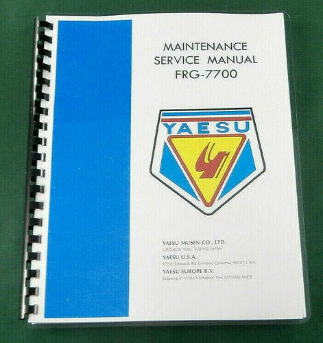 Yaesu frg 7700 manuale - manuale, di