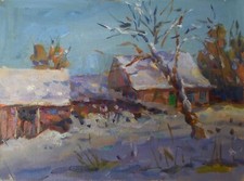 Dipinto Olio Strade Pittore