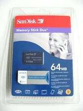 . 64MB Memory Stick Duo con adattatore (64 MB MS Duo + adattatore) SanDisk nuovo.