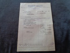 FATTURA 1952 MOTOCICLETTA BIANCHI BIANCHINA 125 SCUDO DEL SUD PALAZZOLO ACREIDE