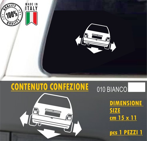 Adesivo auto fiat - uno, turbo