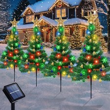Albero Di Natale Con Led Fiocchi Neve Colorato E Addobbi Natalizi 