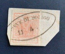 francobolli antichi stati Lombardo Veneto Annullo Pieve di Soligo Cent.15