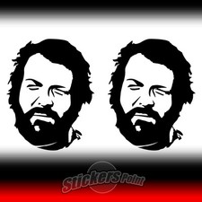  2 AdesivI BUD SPENCER -  stickers decals pegatinas colori a scelta