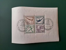 Germania Terzo Reich foglietto francobolli 1936  con annullo speciale BF 4