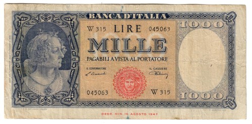 1000 lire sostitutiva w315 - 1000,