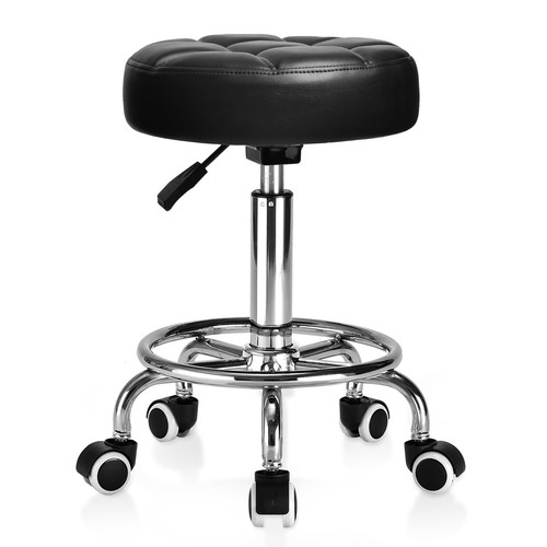 Sgabello rotelle pelle - rotelle,