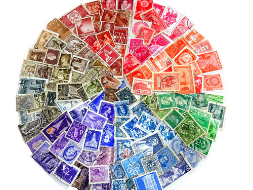 100 francobolli vintage - , usa