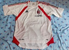 Maglia Allenamento Adidas AC Milan 2005 Bianca Match Worn Size M