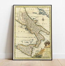 Poster 1744 Sud Italia, Regni