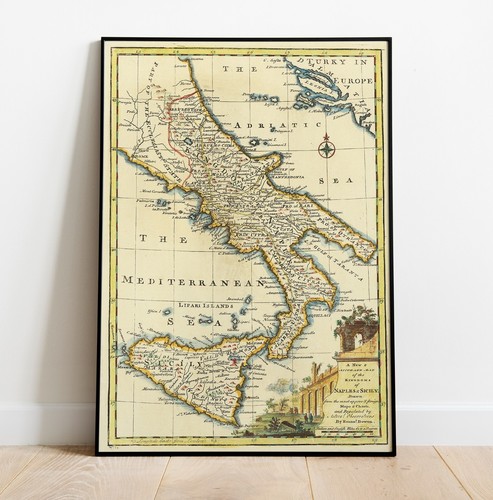 Poster 1744 sud italia - 1744, regni