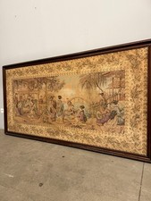 Antico arazzo scene popolari