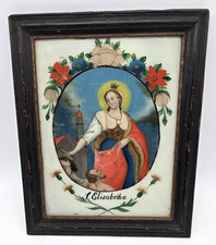 Antico quadro in vetro
