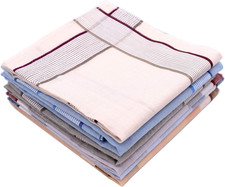 Fazzoletti Uomo 100% Cotone, 6 Pezzi Fazzoletto Da Uomo, Fazzoletti Di Stoffa Uo
