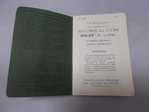 Singer libretto istruzioni - libretto,