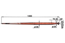 Forca a punta conica 36x1400