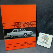 Libretto uso e manutenzione Alfa Romeo 1750 berlina originale italiano 1970