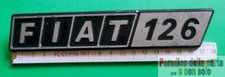 FIAT 126 (EMBLEMA MODELLO AUTO PLACCA TARGHETTA SCRITTA FREGIO SIGLA) [C]