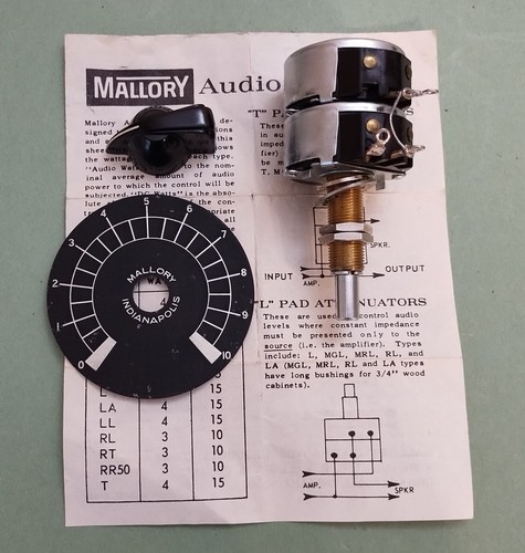 Mallory ml8 pad attenuatore - ml8, l-pad