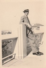 B1 -  Foto Photo Fotografia Anni 40 - Uomo Giacca Cappello