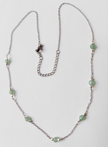Collana acciaio con pietre - in,