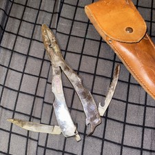 ABC Coltello Attrezzo da Pescatore Crimpatore con Fodero in Pelle, Made in Solingen Germania