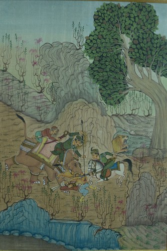 Quadro antico pittura - pittura, seta