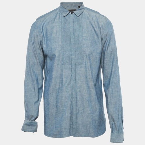 Camicia burberry blue pintucks - burberry,