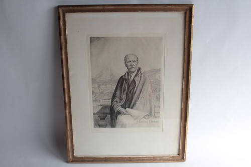 Gravure lucien chiron maire - lucien,