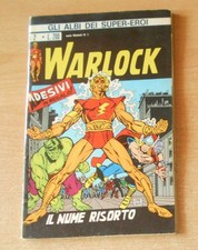ED. CORNO SERIE GLI ALBI DEI SUPER-EROI N° 2 WARLOCK N° 1 CON ADESIVI 1973 ORIG.