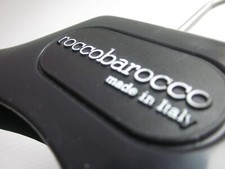 Gruccia Roccobarocco Originale-Vintage Anni '90-Plastica Nera 40 cm-Appendiabiti