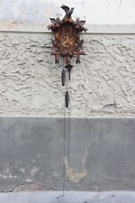 ANTICO OROLOGIO A CUCÙ FORESTA NERA GERMANY IN LEGNO FUNZIONANTE ASSENTE ORE 5